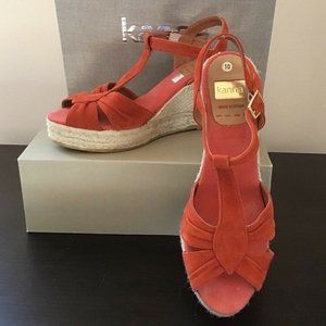 KANNA Suede Espadrille Wedge Sandals